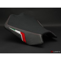 LUIMOTO Team Italia Rider Seat Cover For Comfort Seat for the Aprilia RSV4 (09-20) and Tuono V4 (11-21)