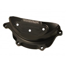 WOODCRAFT Yamaha FZ-09 (MT-09), FJ-09 Tracer, and XSR900 LHS Stator Cover Protector Assembly-Black with Rubber Pad and Skid Plate Kit