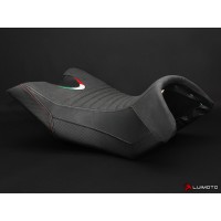 LUIMOTO Team Italia Rider Seat Covers for APRILIA CAPONORD 1200 (13-18)