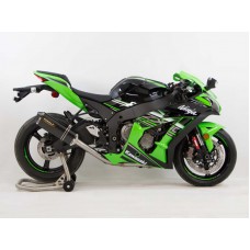 Hindle Kawasaki ZX10 (2016) with Evolution Carbon Fiber Muffler w/ Carbon Tip Hindle Kawasaki ZX10 (2016) with Evolution Carbon Fiber Muffler w/ Carbon Tip