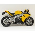 Hindle Exhaust for Aprilia RSV4 (08+) Slipon Adapter with Evolution Carbon Fiber Muffler with Carbon Tip