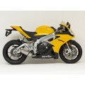 Hindle Exhaust for Aprilia RSV4 (08+) Slipon Adapter with Evolution Titanium Muffler with Black Ceramic Tip
