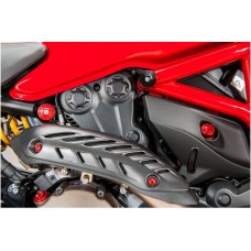 CNC Racing Carbon Fiber Exhaust Heat Shield for Ducati Monster 821 and 1200