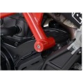 R&G Racing Frame Insert RED aluminium  LHS or RHS  Ducati Hypermotard 820 / Hyperstrada 820