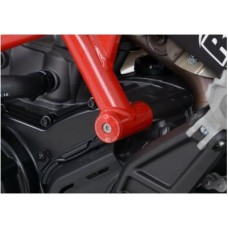 R&G Racing Frame Insert RED aluminium  LHS or RHS  Ducati Hypermotard 820 / Hyperstrada 820