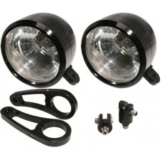 Oberon Black Billet Headlight