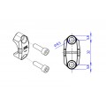CNC Racing Brembo Master Cylinder Clamp - Mirror Eliminator- Replaces 62640571A CNC Racing Brembo Master Cylinder Clamp - Mirror Eliminator- Replaces 62640571A