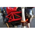 Motobox Slimline LED Flush Mount Fork Turn Indicators for the Ducati Monster (02-07) (Splice or Bullet connector)