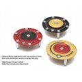 CNC Racing Aluminum with Carbon Inlay Gas Cap Flange for newer Ducati, MV Agusta, and Aprilia