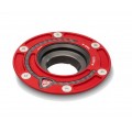 CNC Racing Aluminum with Carbon Inlay Gas Cap Flange for newer Ducati, MV Agusta, and Aprilia