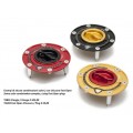 CNC Racing Aluminum with Carbon Inlay Gas Cap Flange for MV 3 cylinder Models, Aprilia, Moto Guzzi, and Triumph