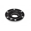 CNC Racing Aluminum with Carbon Inlay Gas Cap Flange for MV 3 cylinder Models, Aprilia, Moto Guzzi, and Triumph