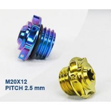 PROTI Titanium Engine Oil Fill Plug for Ducati  Honda  Kawasaki  Triumph  and Yamaha - M20x2.5