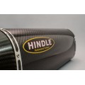 Hindle Exhaust for Kawasaki Ninja 650R (06-11) with Small Oval Carbon Muffler