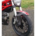 CARBONVANI - DUCATI MONSTER M696 / M796 / M1100 CARBON FIBER FRONT MUDGUARD (DUCATI CORSE (White/Red/White) 1098 STYLE)