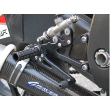 WOODCRAFT Yamaha R6 (06-16) Complete Rear Set Kit  Standard Shift  BLACK