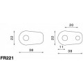 Rizoma Turn Signal Mounting Adapters For Most BMW and Triumph Explorer 1200/1200 XC - FR221B Rizoma Turn Signal Mounting Adapters For Most BMW and Triumph Explorer 1200/1200 XC - FR221B