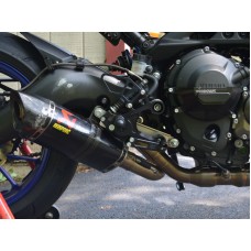 WOODCRAFT Yamaha FZ-09 (MT-09), FJ-09 Tracer, and XSR900 Complete Standard or GP Shift  Adjustable Rear Set Kit with Pedals  Black