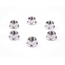 Motocorse set of 6 Titanium Rear Hub Flange (Sprocket Carrier) nuts for Ducati