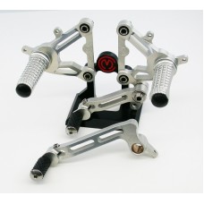 Motocorse Billet Aluminum Rearsets with Titanium Hardware for the Ducati 1198/1098/848