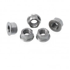 CNC Racing Titanium Flange Nuts for Ducati Streetfighter 848, Hypermotard 821/939/950, 959 /899 Panigale, Multistrada 950, and Monster 821/797  (set of 5) M10x1.0