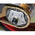 Motocorse Titanium and Delrin Rear axle Slider for Ducati's with Small Single sided Hub