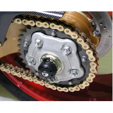 Motocorse Titanium and Delrin Rear axle Slider for Ducati's with Small Single sided Hub