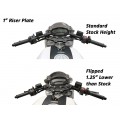 WOODCRAFT Ducati Monster 696/796/1100 Clipon Riser Adapter Plate w/Long Black Bars WOODCRAFT Ducati Monster 696/796/1100 Clipon Riser Adapter Plate w/Long Black Bars
