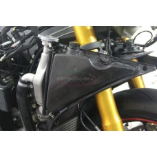 CARBONVANI - DUCATI 1199 PANIGALE CARBON FIBER OIL COOLER TIP W/ LIQUID TANK AND DEFLECTORS
