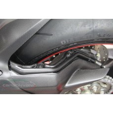 CARBONVANI - DUCATI 1199 / 1299 PANIGALE CARBON FIBER SWING ARM BRAKE CABLE COVER