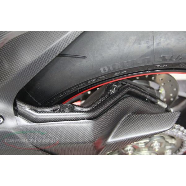 CARBONVANI DUCATI 1199 PANIGALE CARBON FIBER SWING ARM BRAKE CABLE COVER