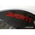 CARBONVANI - DUCATI MONSTER M1100 / M796 / M696 CARBON FIBER RH FUEL TANK SIDE PANEL WITH FRAME AND MESH - OLD CARBONVANI - DUCATI MONSTER M1100 / M796 / M696 CARBON FIBER RH FUEL TANK SIDE PANEL WITH FRAME AND MESH - OLD