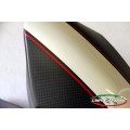 CARBONVANI - DUCATI MONSTER M696 / M796 / M1100 CARBON FIBER FRONT MUDGUARD OE style DUCATI CORSE (Red/White/Red)