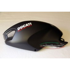 CARBONVANI - DUCATI MONSTER M1100 / M796 / M696 CARBON FIBER LH FUEL TANK SIDE PANEL WITH FRAME AND MESH