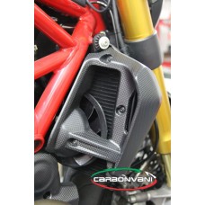CARBONVANI - DUCATI 2017+ MONSTER 821 / 1200 CARBON FIBER WATER COOLER VENT COVER - RIGHT