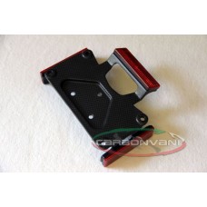 CARBONVANI - DUCATI MONSTER 1200 CARBON FIBER LICENCE PLATE HOLDER AND LIGHT CASE (lights not incl)