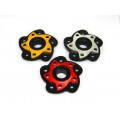 DBK Special Parts (Ducabike) Dual Color 5 Hole Rear Sprocket Hub Flange Carrier for the Ducati 848 and Streetfighter 848 DBK Special Parts (Ducabike) Dual Color 5 Hole Rear Sprocket Hub Flange Carrier for the Ducati 848 and Streetfighter 848