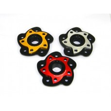 DBK Special Parts (Ducabike) Dual Color 5 Hole Rear Sprocket Hub Flange Carrier for the Ducati 848 and Streetfighter 848 DBK Special Parts (Ducabike) Dual Color 5 Hole Rear Sprocket Hub Flange Carrier for the Ducati 848 and Streetfighter 848