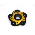 DBK Special Parts (Ducabike) Dual Color 5 Hole Rear Sprocket Hub Flange Carrier for the Ducati 848 and Streetfighter 848 DBK Special Parts (Ducabike) Dual Color 5 Hole Rear Sprocket Hub Flange Carrier for the Ducati 848 and Streetfighter 848