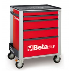 Beta Tools Model C24S  5/R-Mobile Roller Cab 5 Drawers Red