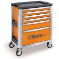Beta Tools Model C39 O/6-Mobile Roller Cab 6 Drawers Orange Beta Tools Model C39 O/6-Mobile Roller Cab 6 Drawers Orange