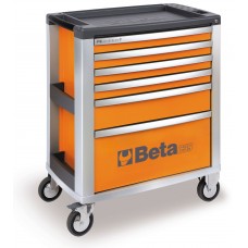 Beta Tools Model C39  O/6-Mobile Roller Cab 6 Drawers Orange