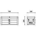 Beta Tools Model C22S  R-Portable Tool Chest Red