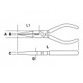 Beta Tools Model 1162  Mq160mm-Extra Long Flat Nose Pliers