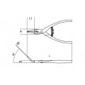 Beta Tools Model 1037 225mm-External Circlip Pliers 45° Beta Tools Model 1037 225mm-External Circlip Pliers 45°