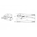 Beta Tools Model 1052 190mm-Self-Locking Pliers Concave Jaw Beta Tools Model 1052 190mm-Self-Locking Pliers Concave Jaw