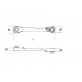 Beta Tools Model 194  1/4X5/16-Reversib Ratcheting Wrenches for Bits