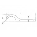 Beta Tools Model 99  105-110-115mm-Hook Wrenches with Square Noses
