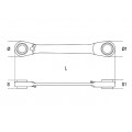 Beta Tools Model 195P 8X10mm-Ratcheting offset Bi-Hexagon Wrenches Beta Tools Model 195P 8X10mm-Ratcheting offset Bi-Hexagon Wrenches