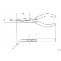 Beta Tools Model 1164  Bm200mm-Extra Long Bent Flat Nose Pliers